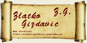 Zlatko Gizdavić vizit kartica